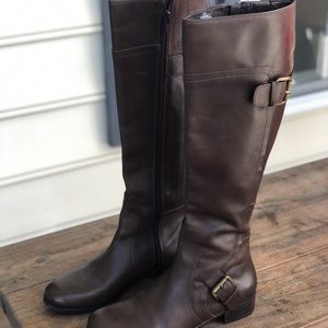 Nine West Brown leather riding boots